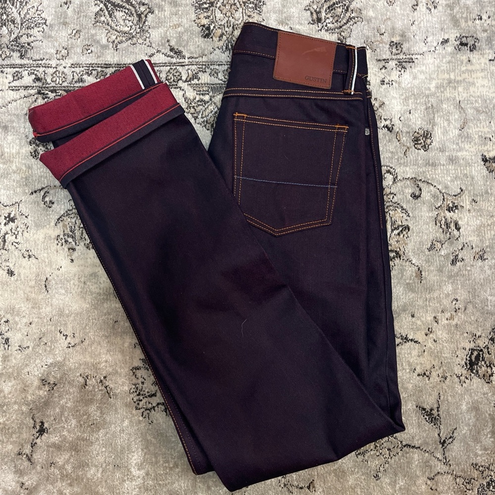 Gustin #321 Japan Red Fire Raw Selvedge Denim Jeans